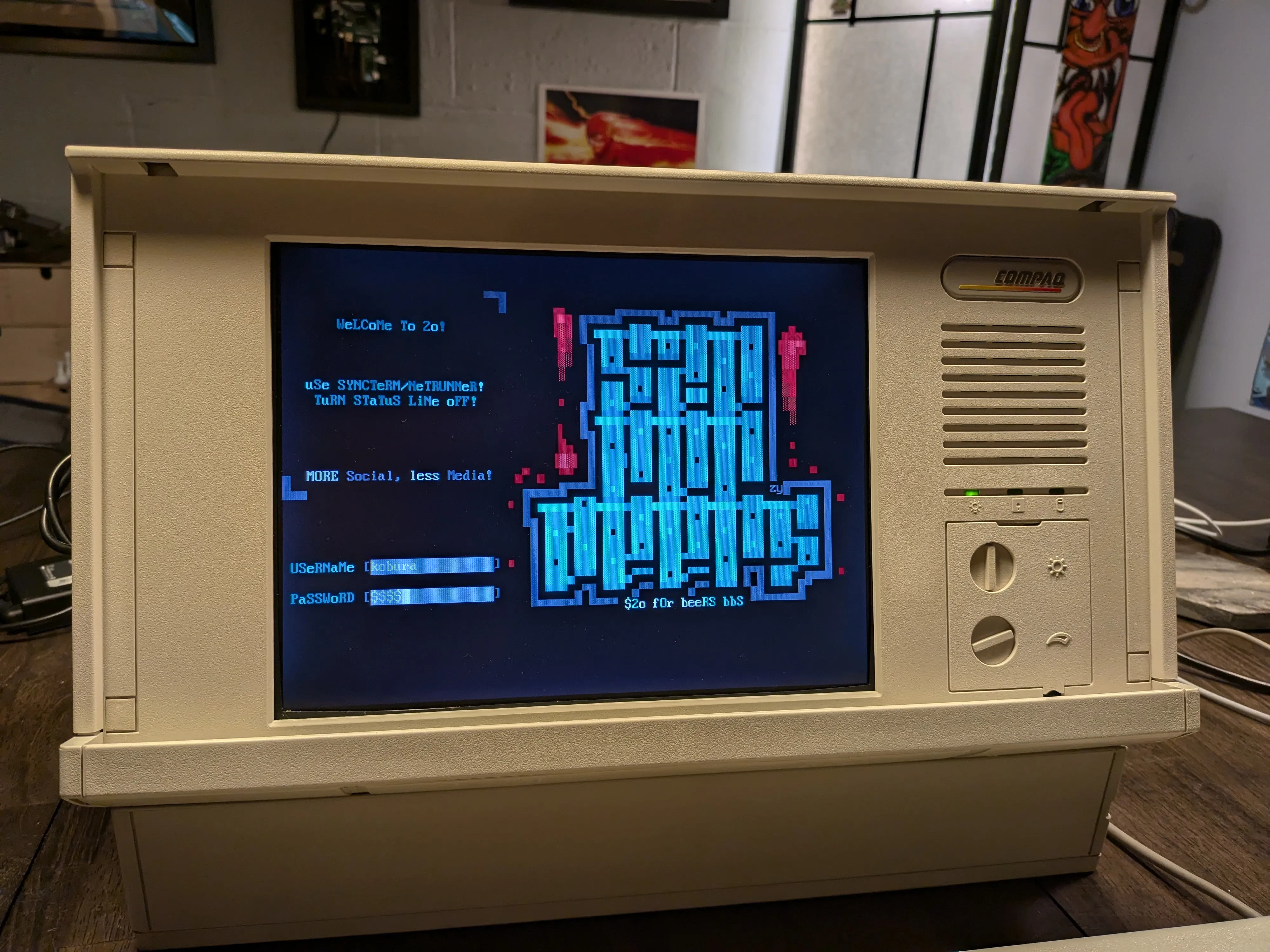 BBS login on Compaq 486c