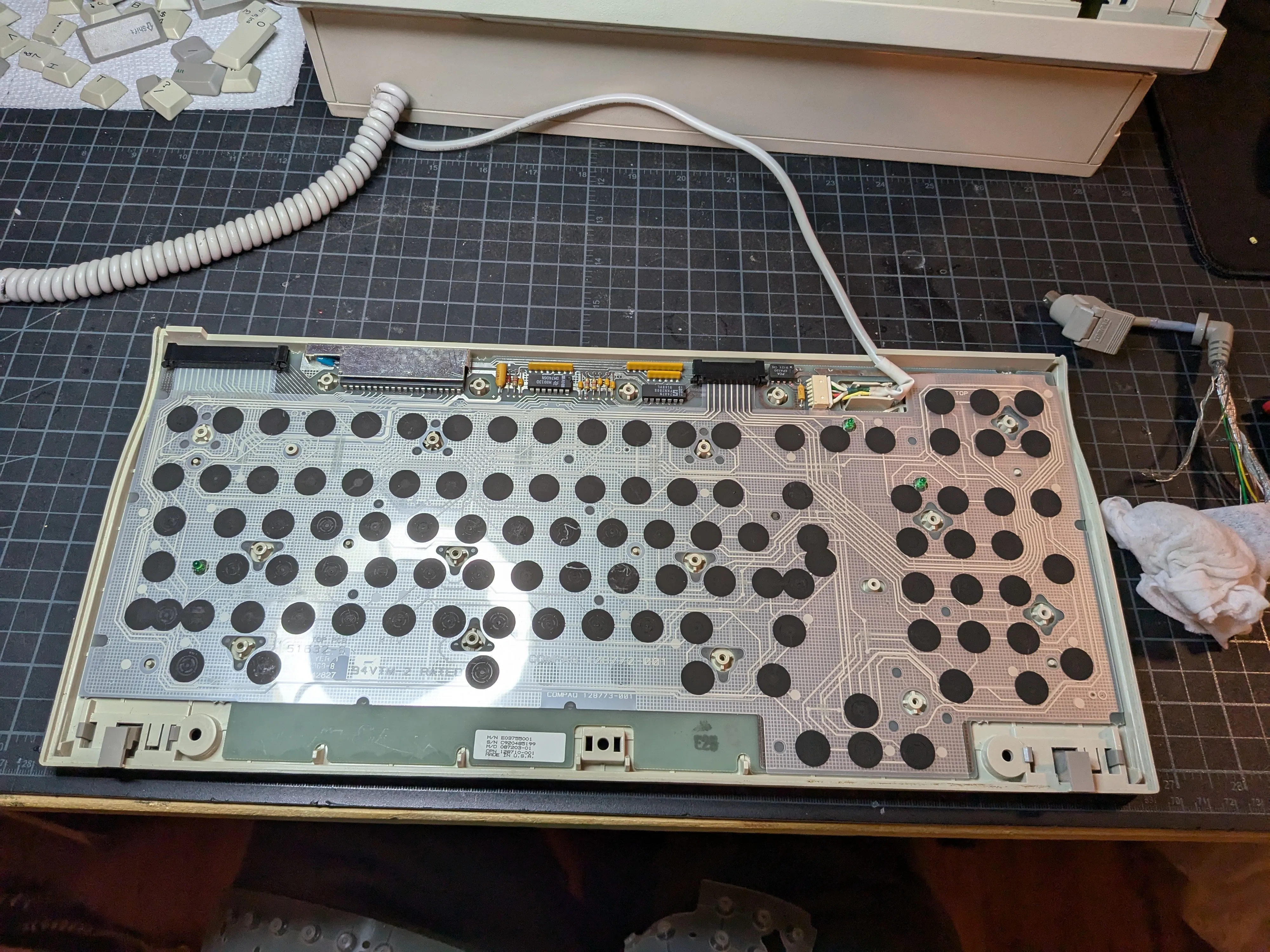 Keyboard disassembled during restoration