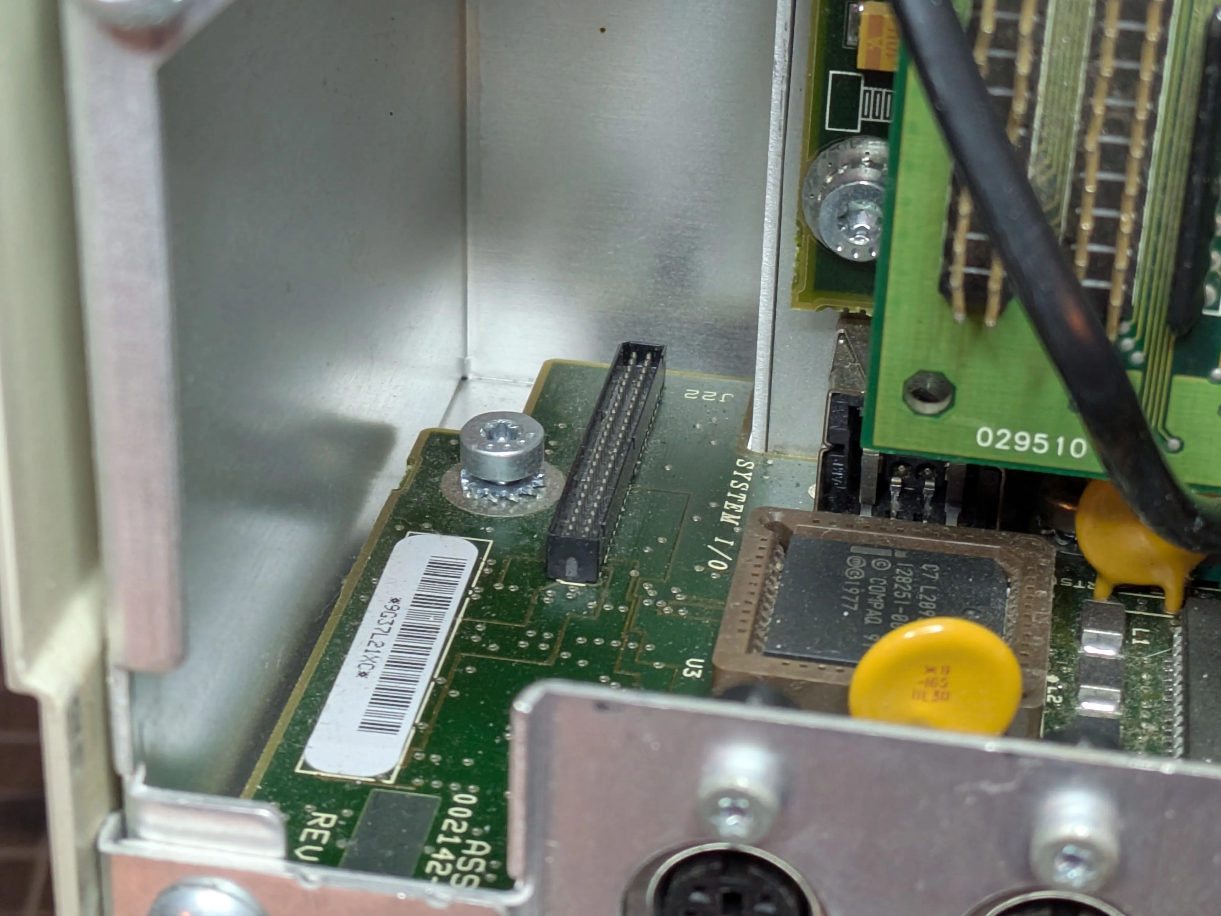 Enhanced Options Slot on the Compaq system I/O board